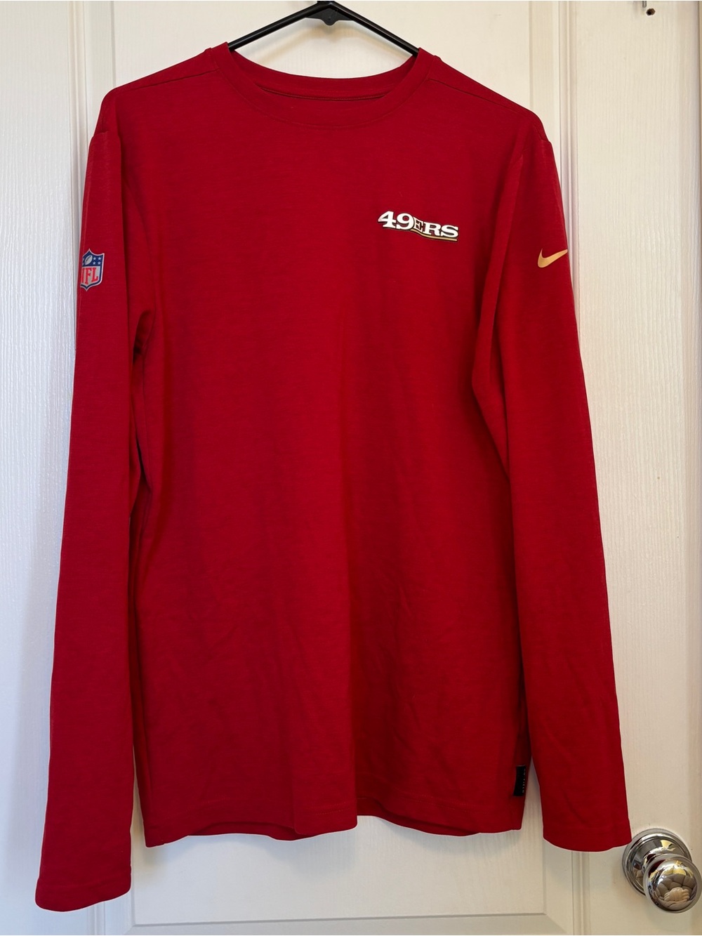 NFL San Francisco 49ers Red Dri-FIT Long-Sleeve Apparel Tee